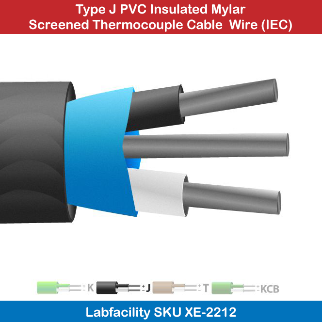 Labfacility's tweet image. Type J PVC Insulated Mylar Screened Thermocouple Cable / Wire (IEC) - Compensating cable resembles the thermoelectric characteristic of the relevant thermocoupl. More at labfacility.com/type-j-pvc-ins… #TypeJ #PVC #Insulated #PVC #Thermcouple #Cable