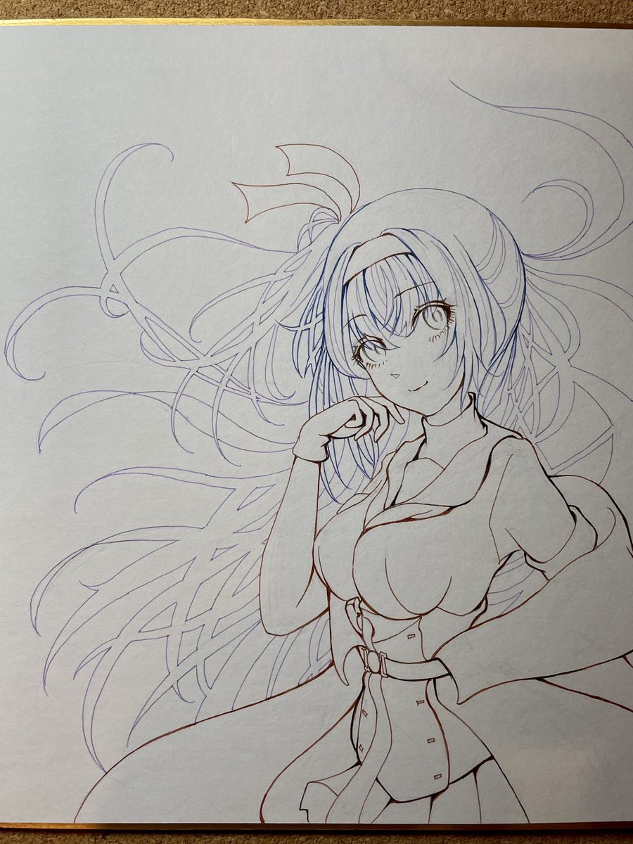 描いてました。

明日には色塗りできるかな。。。 