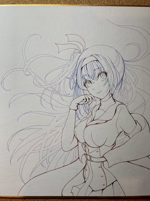 描いてました。

明日には色塗りできるかな。。。 