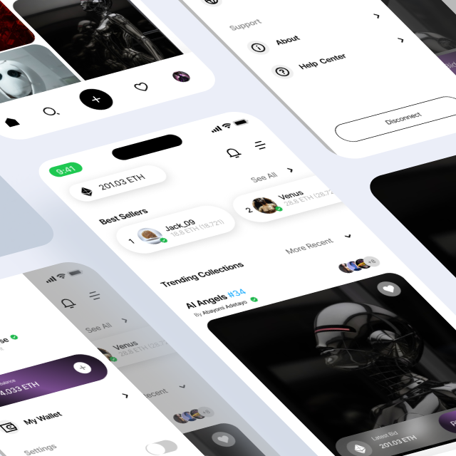 Onimicee_Design's tweet photo. I Designed a unique mobile app and one-of-a-kind digital collectible using cutting-edge NFT technology where you can show off your digital assets to friends and potentially even sell them on the blockchain marketplace.

#UiDesign #Web3  #UIUXDesign  #TechIsHiring https://t.co/XSOlejdFa0