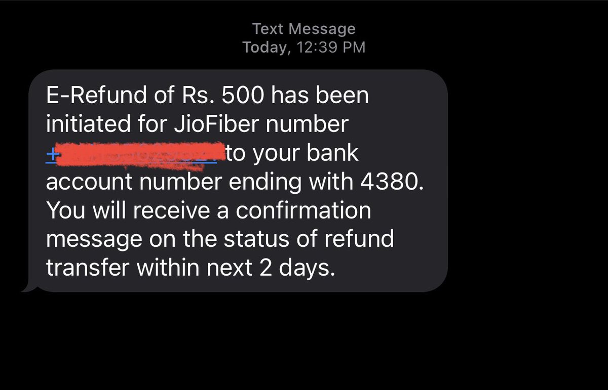 SarahJaggi's tweet photo. This is their screwed up service.. took 2 months to refund and that too refunding one third amount. 
It should have been a refund of 1500… 

What a bad experience #jio @reliancejio @JioCare https://t.co/8j0xNZaBUn