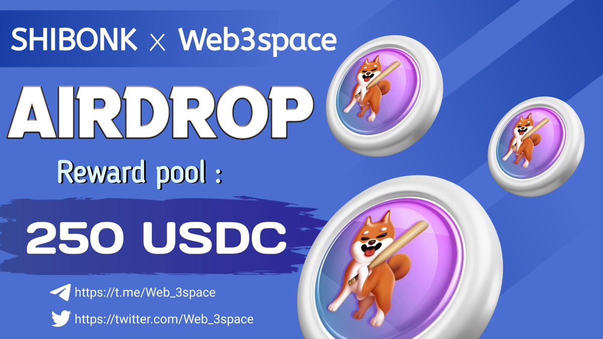 Web_3space's tweet photo. 😉😉 Massive #fcfs #Memecoins #Airdrop 

🤩🤩 Total Giveaway Pool - 250 USDC

To Enter ⤵️
➡️ Follow @Web_3space &amp; @SHIBONKSOL
➡️ Like, RT &amp; Tag 3 Friends
➡️ Finish Gleam : https://t.co/kvO4HPruYz

23th JAN ⏰

#Web_3space https://t.co/y29W0nF6Mg