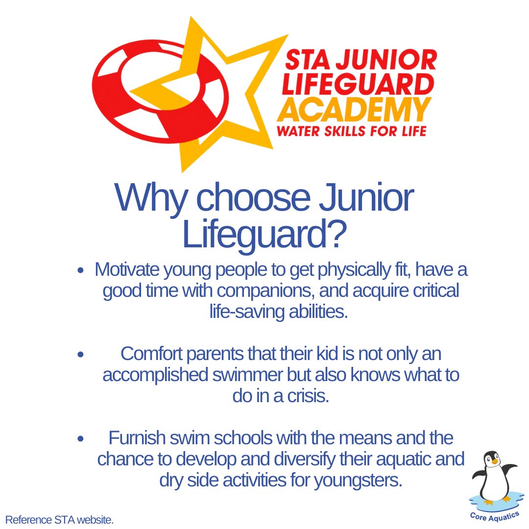 CoreAquaticsUK's tweet photo. We have limited availability on a Wednesday evening at The West Bridgford School for the STA Junior Lifeguard Academy Programme. To enquire, please contact 07920687331! 📣

#sta #lifeguard #lifeguards #training #swimminglessons #teaching #swim https://t.co/fuCKhviWqw