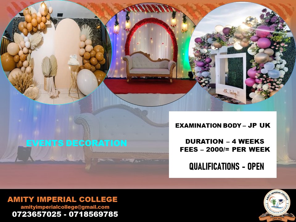 amity_college's tweet photo. Under Event Decorations Course at Amity Imperial College,  you will learn the art of transforming a reception venue to something that was only imagined. 
This course will help you create amazing décor and floral arrangements for corporate events, special events and weddings. https://t.co/Wxm474KxcX