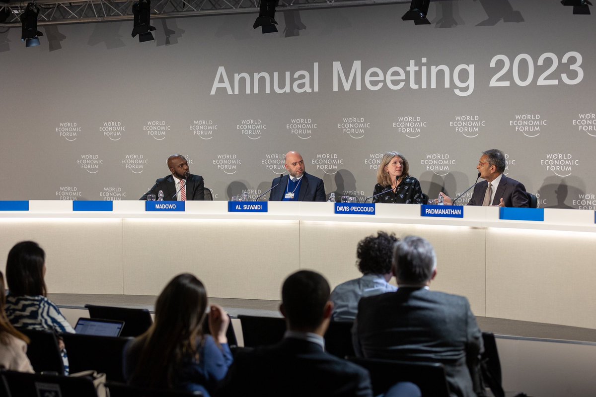 LarryMadowo's tweet photo. It was an honor moderating my first Davos panel. I think I did not disgrace my relatives.

I hope other African kids can see themselves on every stage, even here #wef23 https://t.co/DmOF1u67dM
