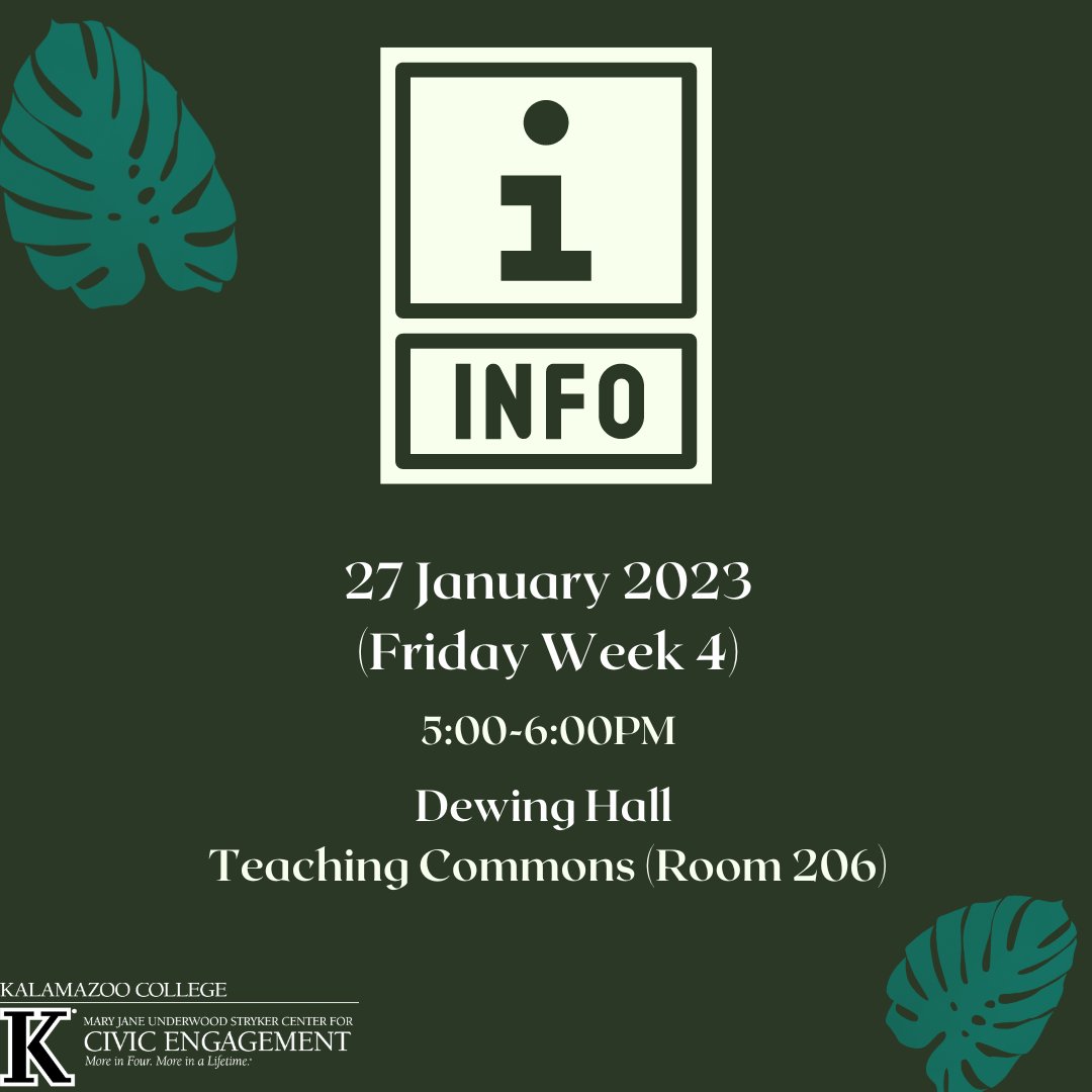 Kalamazoo College Center for Civic Engagement tweet media