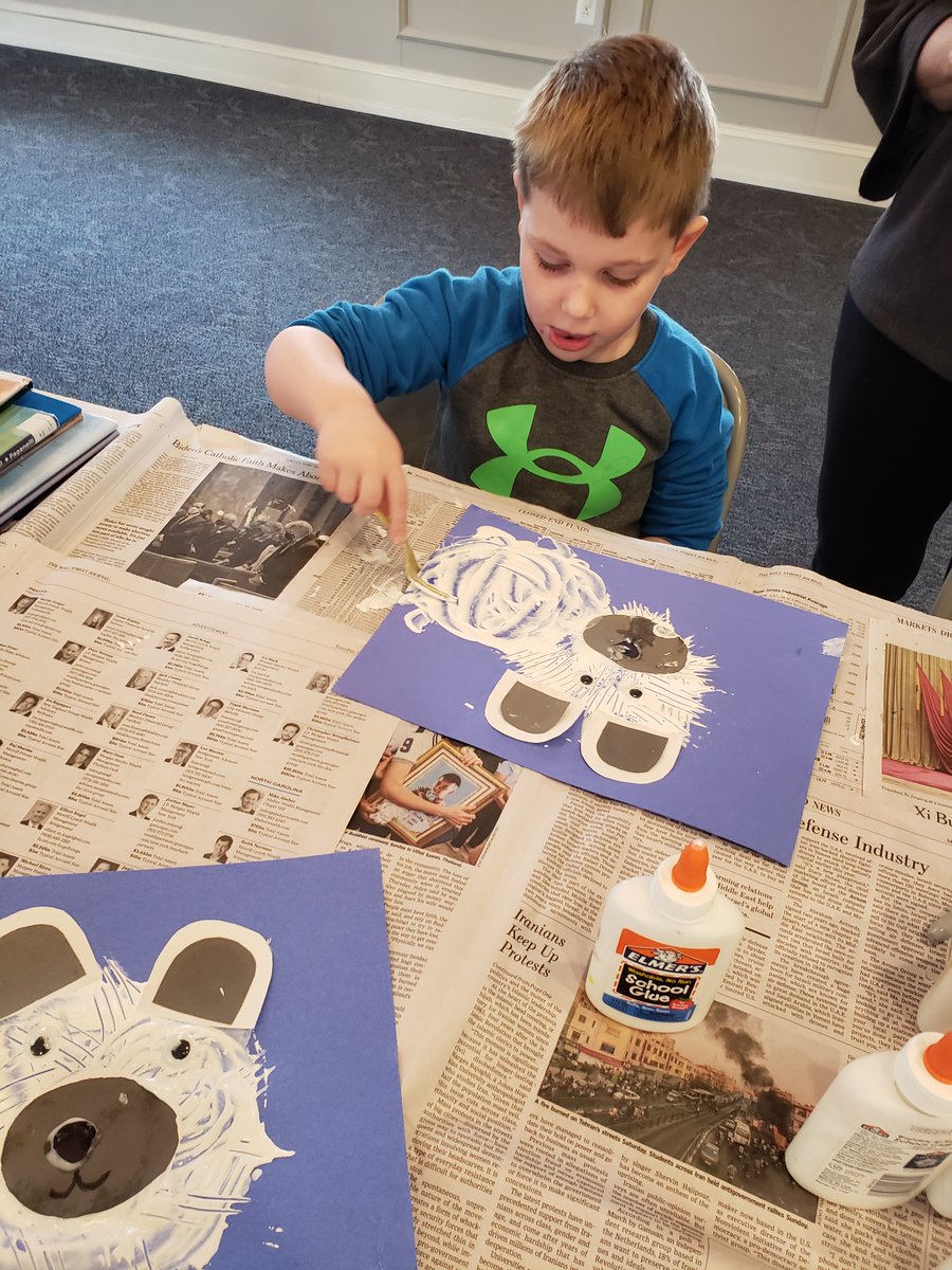 We learned about polar bears during preschool storytime this week.  And we painted polar bears using forks!
#polarbear #snowbear #paintingwithforks #preschoolstorytime #preschoolcrafts