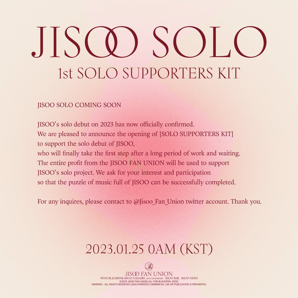JISOO FAN UNION tweet media