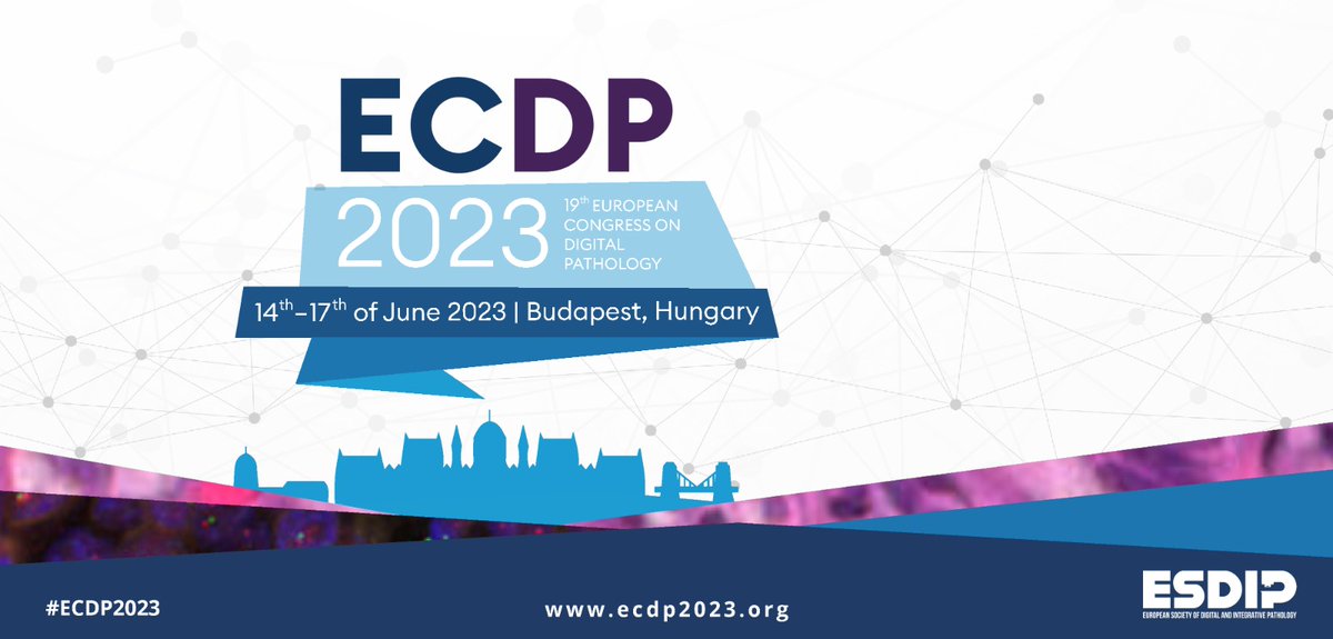 ESDIPatho's tweet image. Important update and LOCATION CHANGE for #ECDP2023: the 19th European Congress on #DigitalPathology will be in Budapest, Hungary. Dates remain June 14th–17th, 2023. All details regarding venue and hotel will be announced tomorrow. 
More info: ecdp2023.org