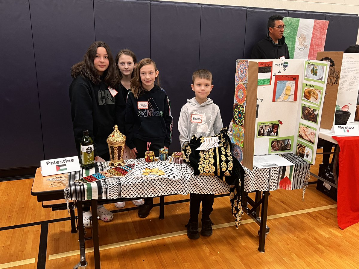 Multicultural Day- student created projects on display.