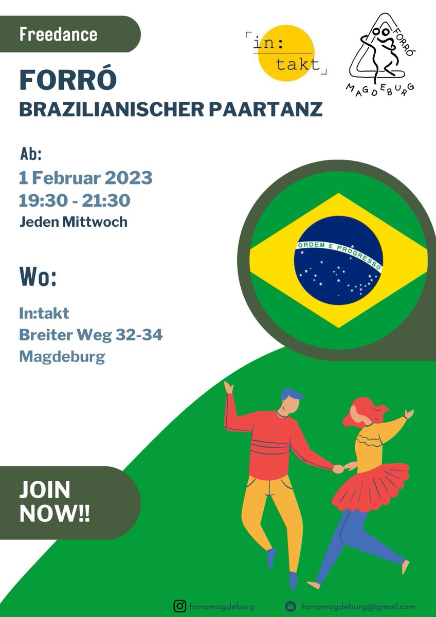 Tanzen ist eine Verbindung zur Seele.

Jeden Mittwoch findet bei uns ein Tanzkursstatt. 
Eingeladen sind alle!
Ob Anfänger:innen oder Fortgeschrittene. 

Kommt vorbei und tanzt💃