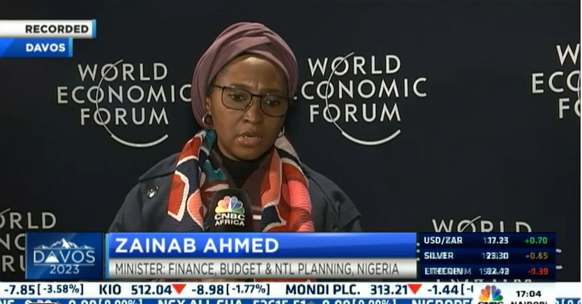 cnbcafrica's tweet photo. [LIVE] Nigerian Finance Minister, @ZShamsuna, says #Africa must make the #AfCFTA work. She spoke to @cnbcafrica Editor, @gmutizwa on the sidelines of the @wef @Davos. Tune into #DSTV410 for more https://t.co/cUkyXy7vYS. 

#wef23 #wef2023 #wef410 https://t.co/0tHL6RRjBi