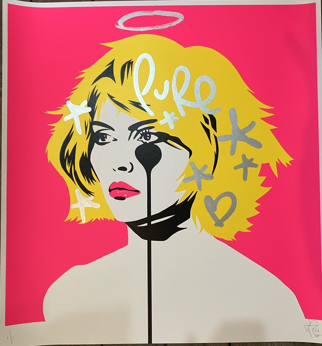 pureevilgallery's tweet photo. Pure Blondie - handfinished screenprint #blondie #pink #handfinished #silvertag #silver #debbieharry #pureblondie https://t.co/ZkdtGLSvXj https://t.co/FtiRNR1AGB