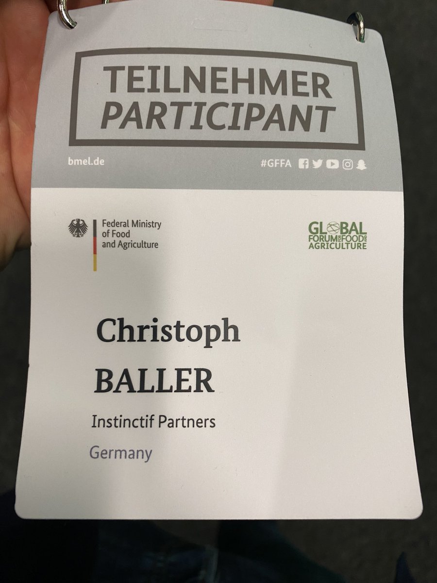 Visiting the #GFFA of the @bmel today, this years topic is the transformation of the global food system as response to multiple worldwide crisis. @instinctif_de und @Instinctif_PP