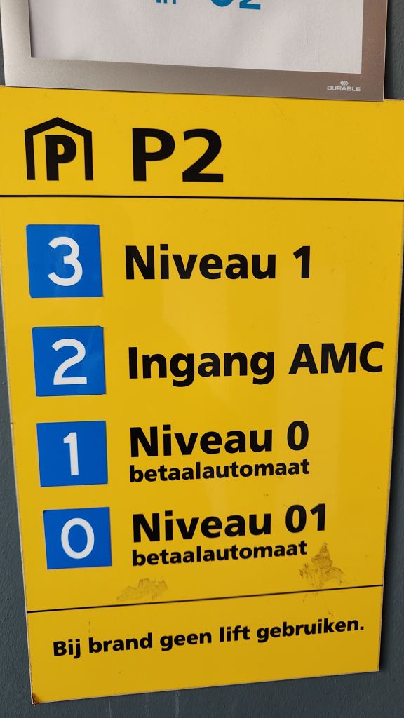 Dus even recapituleren, op 3 vind je niveau 1 en op 0 niveau 01 #bestkut #Amsterdamumc