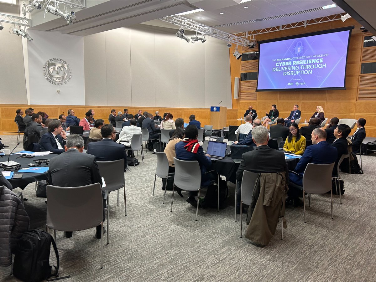 Global participants representing 66 countries visit the IMF to discuss 'Cyber Resilience—Delivering through Disruption' in 6th Annual Cybersecurity Workshop, made possible through #IMFPartners support. #IMFCapDev