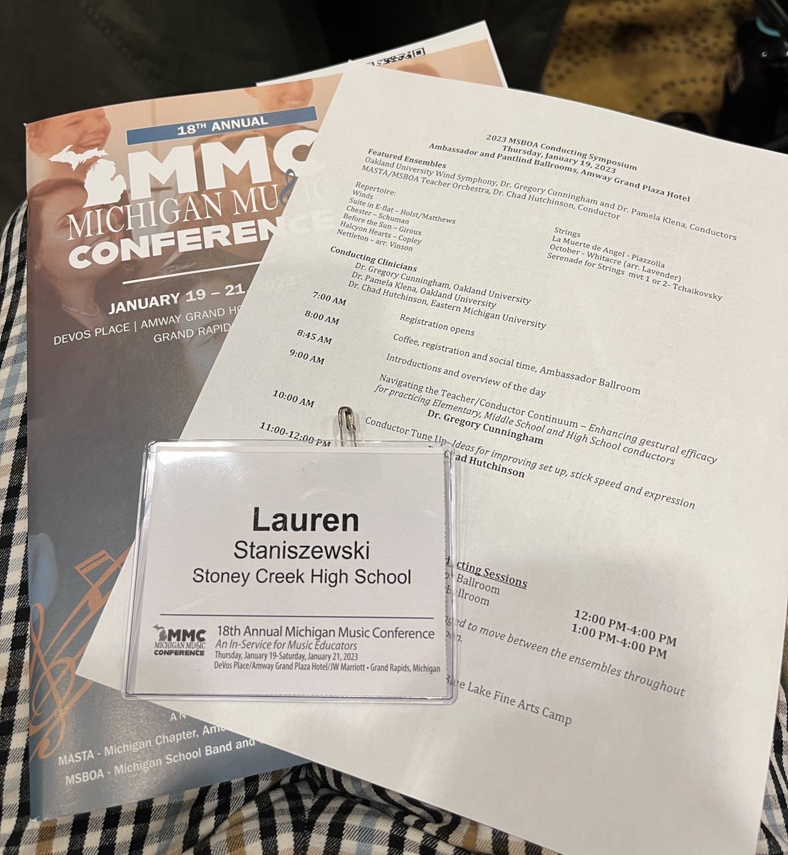 It’s go time! Please come say hi! #Michiganmusicconference #mmc23