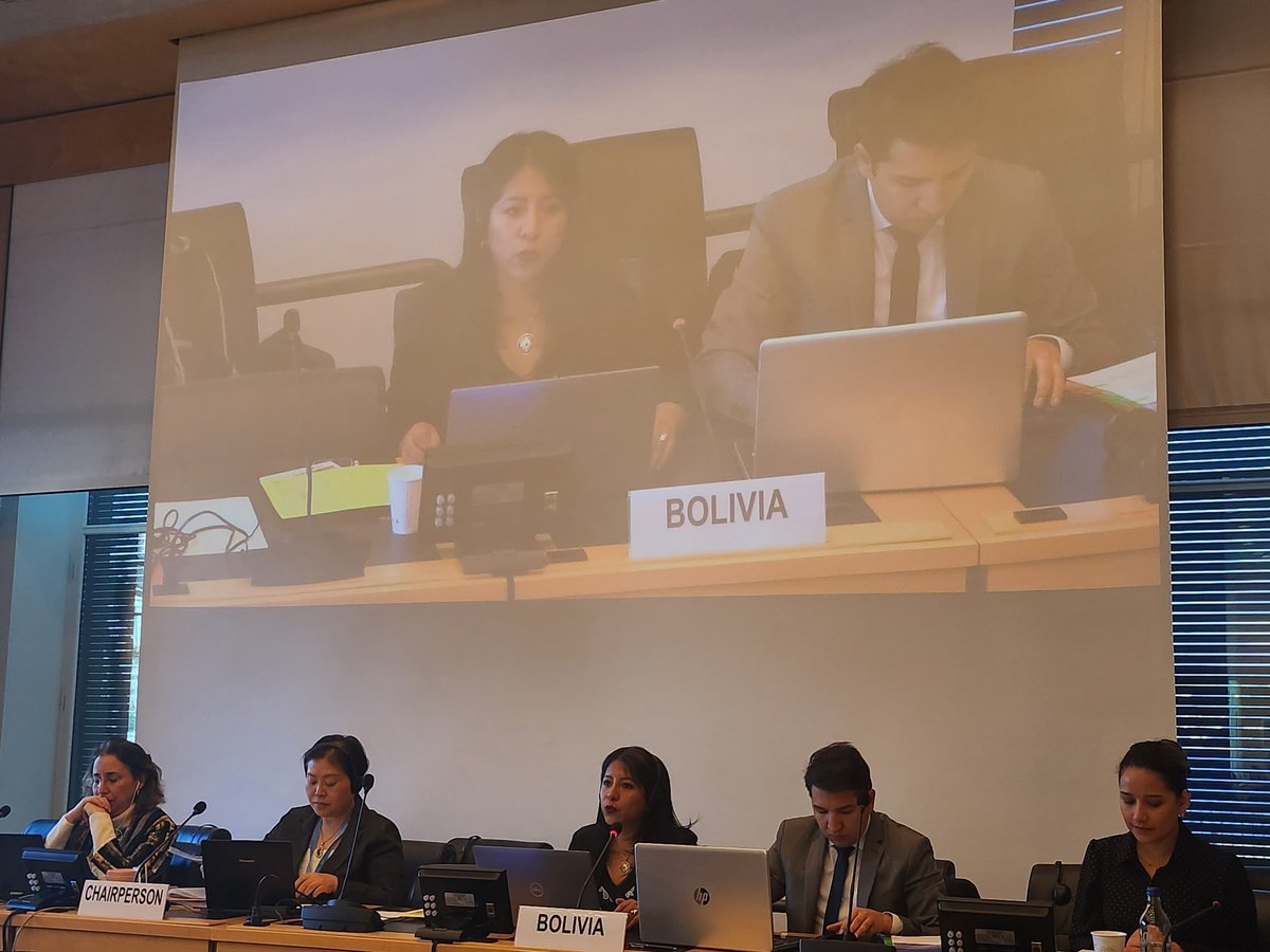 UNChildRights1's tweet photo. El Comité de los Derechos del Niño de la ONU #UNCRC inicia el diálogo constructivo con la distinguida delegación del Estado Plurinacional de #Bolivia 🇧🇴sobre la situación de la niñez en su territorio. #derechosdelniño @lexpsy @NenePedernera https://t.co/kh1HTe0v3K