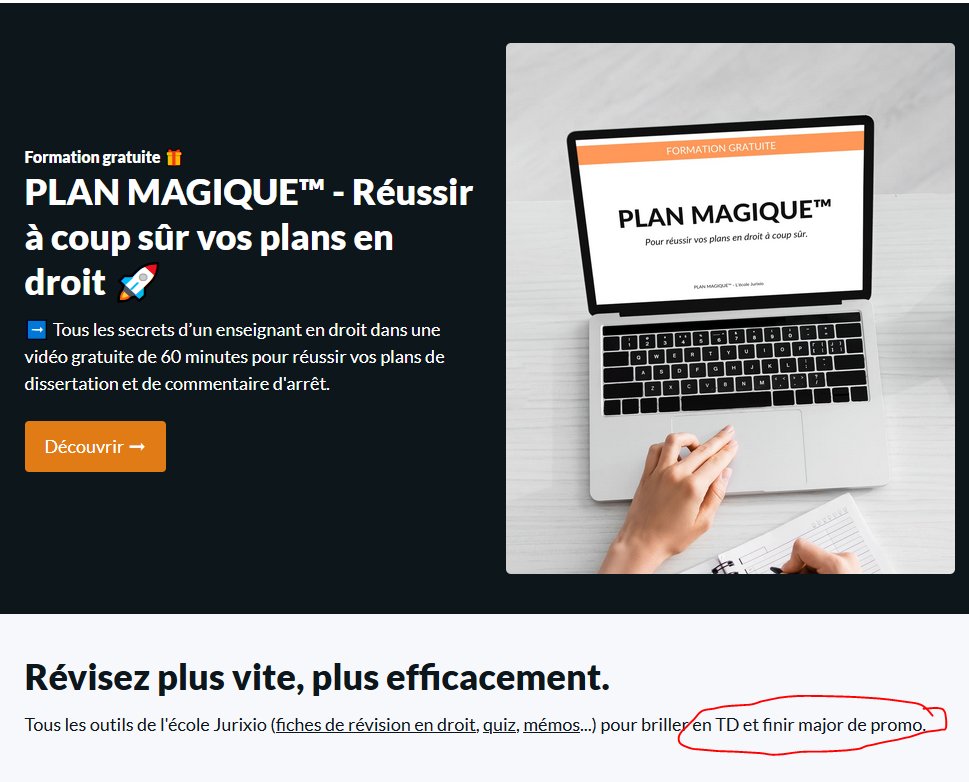Dr_S_Sydoryk's tweet photo. Il y a un véritable problème de marketing de la peur destiné aux étudiants de L1 en droit. Vente de fiches, promesses mirobolantes... et tarification parfois élevée. https://t.co/QY2WibkYXr