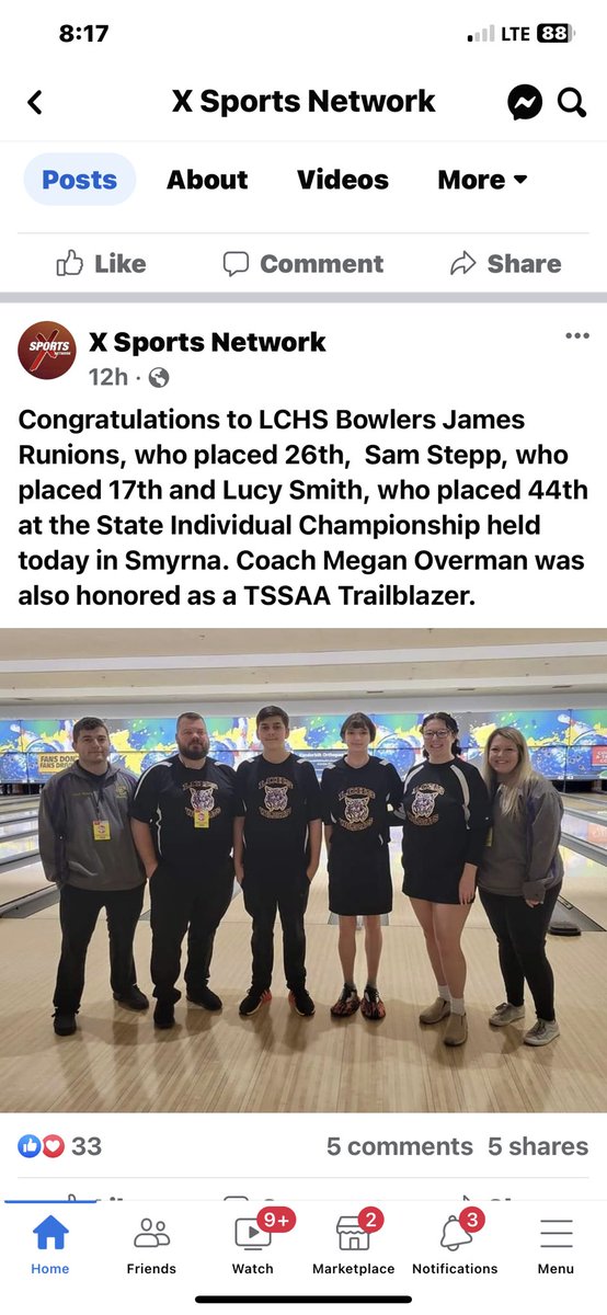 Congratulations to The Lawrence County Lady Cat Bowlers that placed at State.  Also big congratulations to Coach Overman! ⁦<a href="/LCHSone/">We Are Family!</a>⁩ ⁦<a href="/brianporter1717/">Brian Porter</a>⁩ ⁦<a href="/WillieFJoiner/">Willie Joiner</a>⁩ ⁦<a href="/Amanda_Land/">Amanda Land</a>⁩