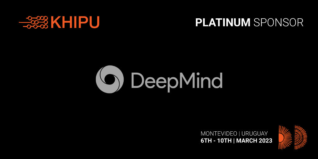 Khipu_AI's tweet photo. A big thank you to our platinum sponsor #DeepMind for supporting #Khipu2023! DeepMind's mission is to solve intelligence and tackle scientific challenges for the benefit of humanity. 

Thank you DeepMind for your generous support! 

#Khipu2023 #DeepMind https://t.co/6PeXcjvtW3