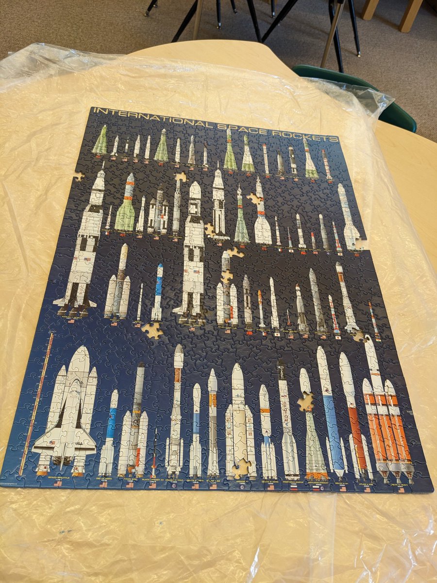 It took 5 months, several false starts and a dedicated group of students from classes in grades 4-8 to complete our 1,000 piece community puzzle!