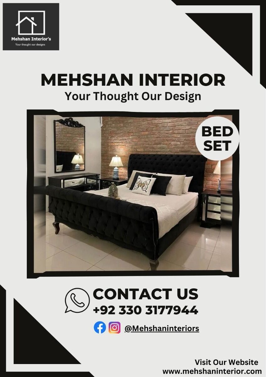 MehshanInterio1's tweet photo. Get Top Quality Bedroom Set From Mehshan Interiors,
Customize Shades, Designs, and Size Available!
Call or WhatsApp for Order : 03303177944 | 03322990907 ☎
let's see our portfolio at: https://t.co/gsAOWy2dhU
#sofa #furniture #interiordesign #homedecor #interior #design https://t.co/JrDuip5aqm