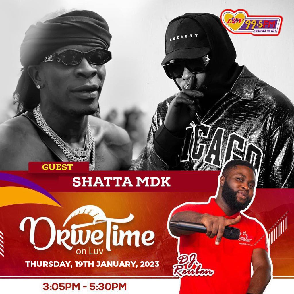 djreuben_'s tweet photo. #DriveTimeOnLuv It’s about to go down straight up in Kumerica!! @luvfm995 @shattawalegh X Medikal⚔️💣🔥 https://t.co/1gEEXsaQVD