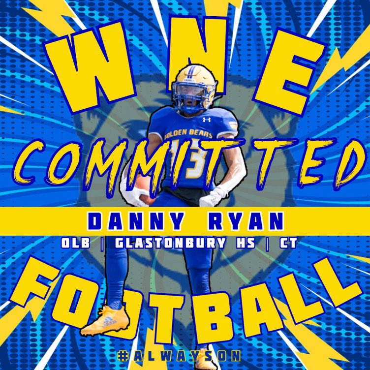 dannyryan444's tweet photo. I want to thank my family, coaches and teammates for their support of my pursuit to play college football. I am 100% committed to continuing my academic and football career @WNEFB. Thank you @Coach_Lebeau for this opportunity. https://t.co/m2bQqm7uEa