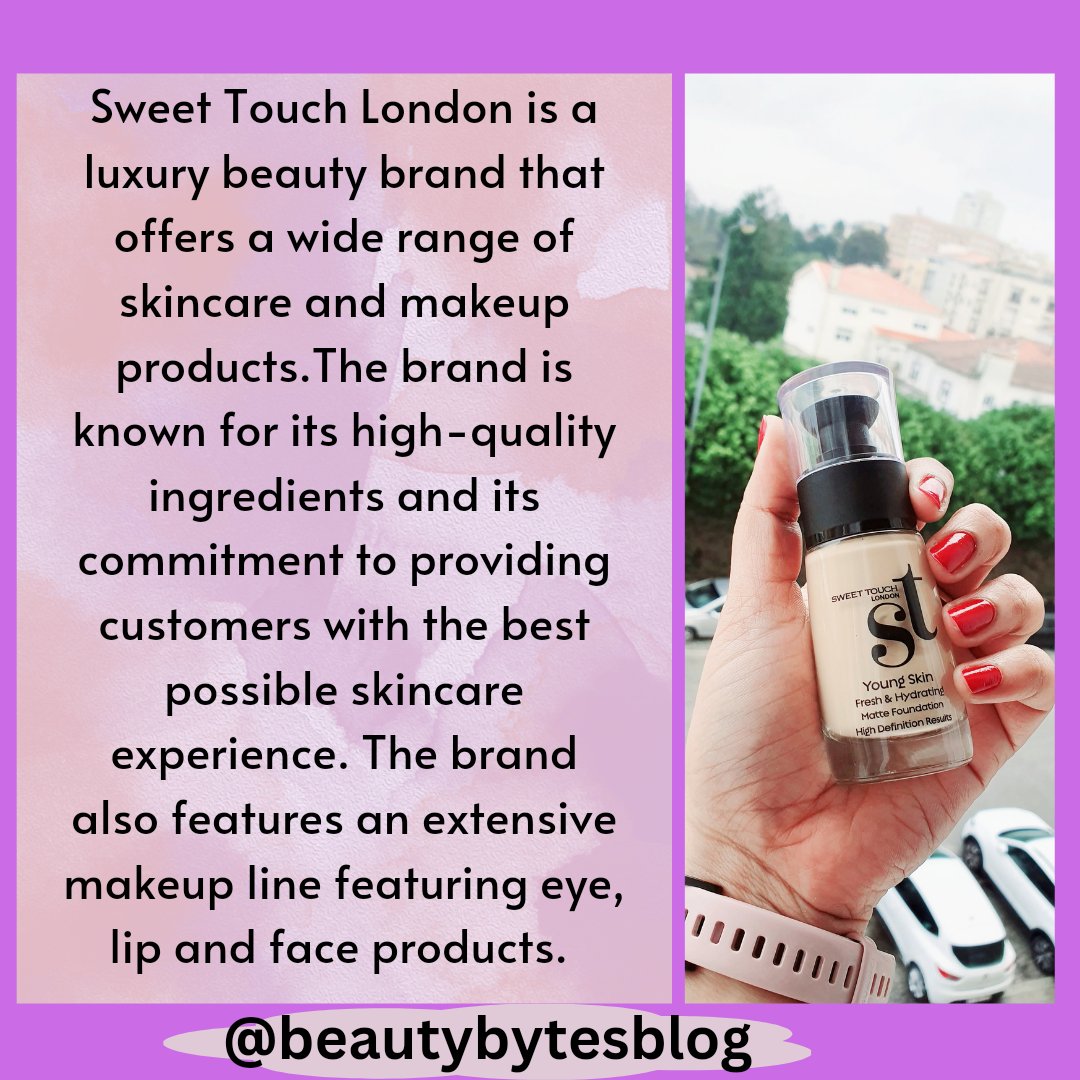 Beautybytesblog's tweet photo. Sweet Touch London is a luxury beauty brand that offers a wide range of skincare and makeup products.
#SweetTouchLondon #luxurybeauty #skincare #makeup #highqualityingredients #beauty #beautyproducts #beautybrand #beautycommunity #beautyaddict #beautybytesblog  #portugal https://t.co/LLSG8kBocY