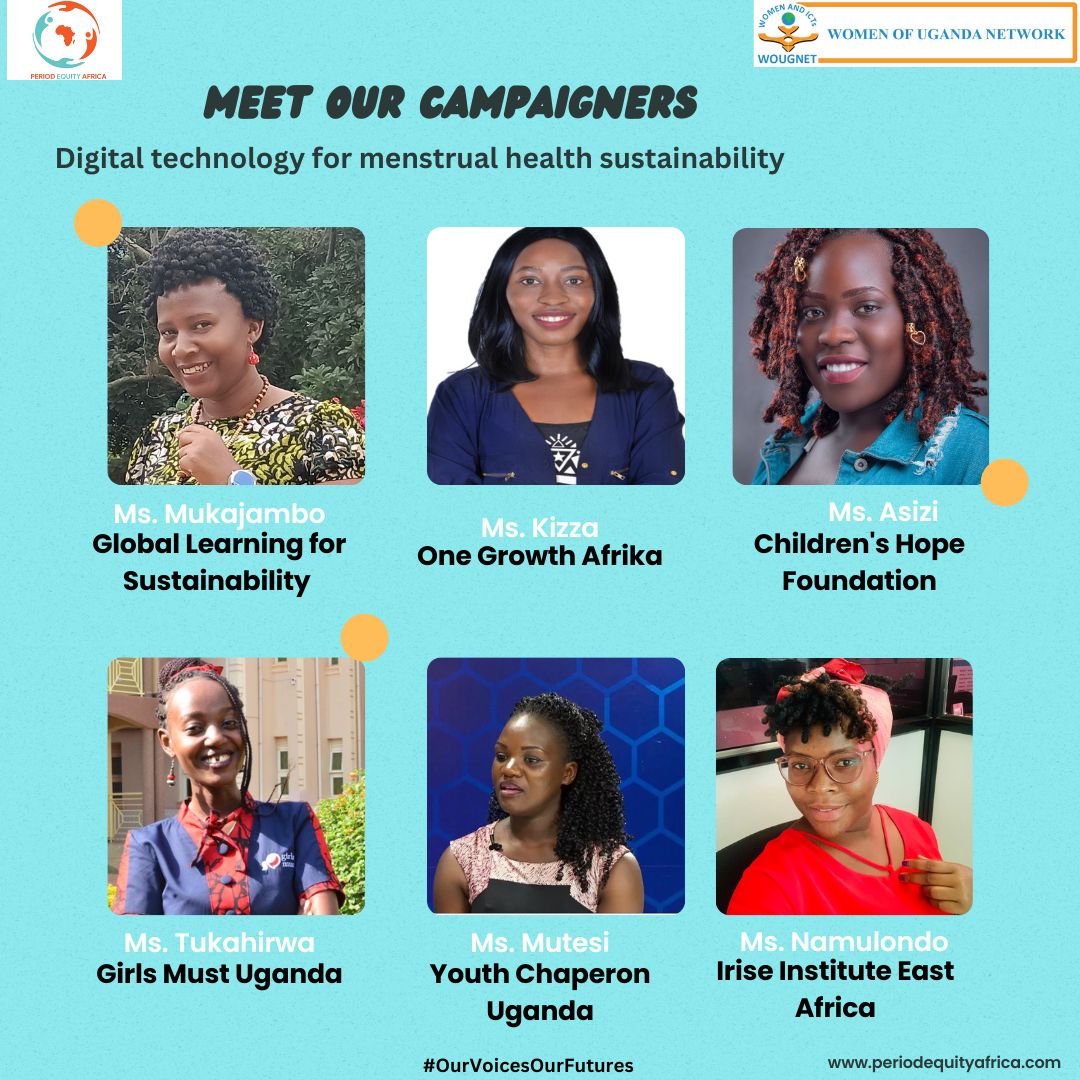 EquityPeriod's tweet photo. 🥁Congratulations to the campaigners for Digital Technology for Menstrual Health Sustainability. We are excited to meet &amp; host them soon. Our first meet-up will take place on Sat 21st Jan 2023! 

#OurVoicesOurFutures

@wougnet @PeaceOlive1 @LillianBagala https://t.co/QhkaRlYXrt