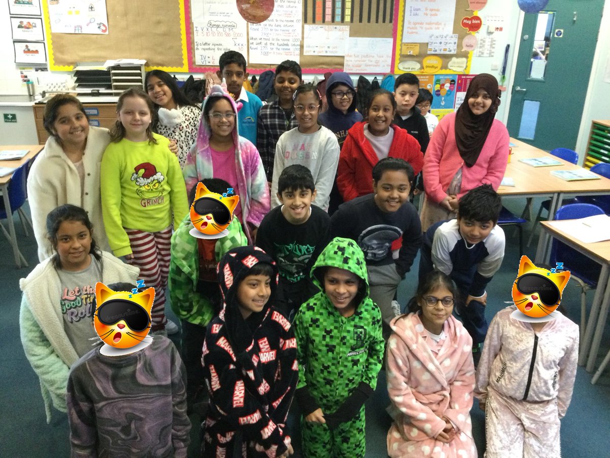 BJ_Year5's tweet photo. Happy Pyjama Day from Sargasso Class!😊📚 @BenJonsonSchool  #pyjamaday #readingforpleasure https://t.co/6jNtBHn4Zl
