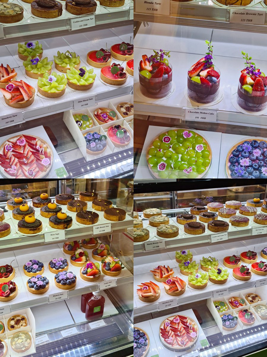 Cafe_LittleGirl's tweet photo. 🥧🫐🍓 เค้กกับทาร์ตร้าน 𝐈𝐧 𝐝𝐞 𝐁𝐚𝐤𝐞 คืองานศิลปะจริง ไปส่องทุกชิ้นแบบสวยจึ้ง ออกแบบมาแล้ว น่ากินมากกกก 🍰🍒🍇 โดยเฉพาะทาร์ตคือตาแตกจริง อยากกินทุกเมนูเลย ผลไม้���ย่างฉ่ำ 🫶✨

@aroii @ReviewAroii @CAFETELLER https://t.co/HZdFiFtQI8