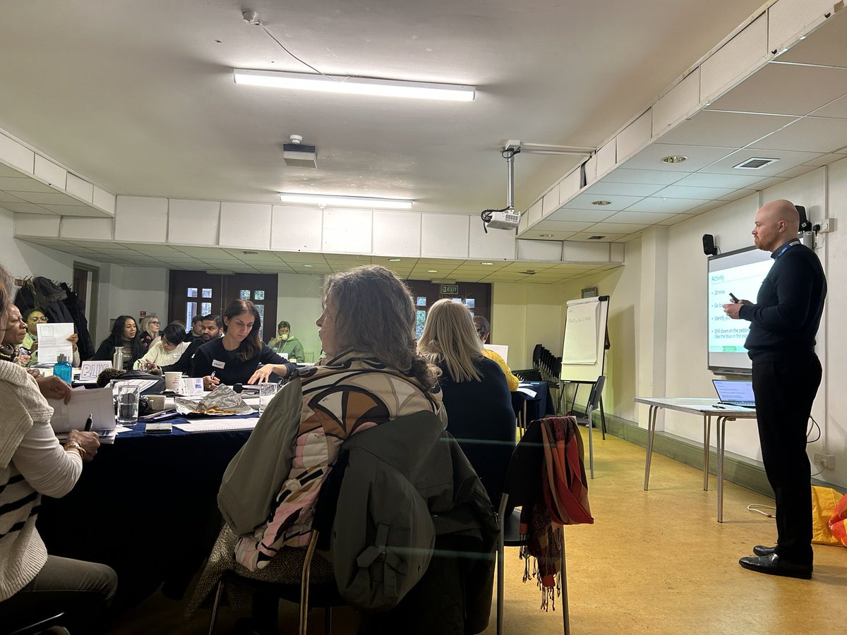 Sid supporting everyone to think about the pebbles in their shoes on the first session of practitioner QI Training today <a href="/sid_improvement/">Sid Beech</a> <a href="/CLCH_QI/">Quality Improvement at CLCH</a>