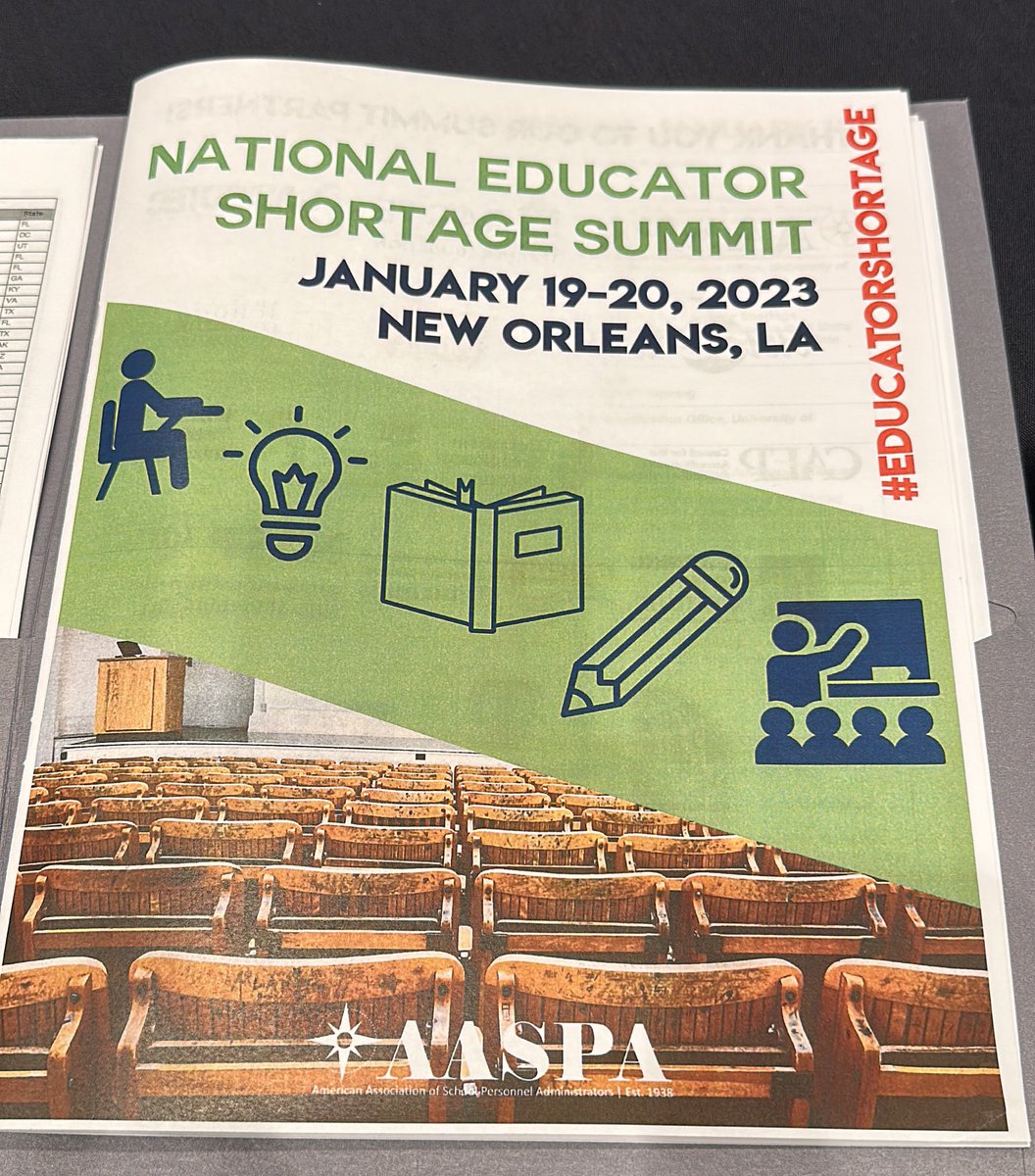 Excited to learn from the best minds in education about how to address the #EducatorShortage