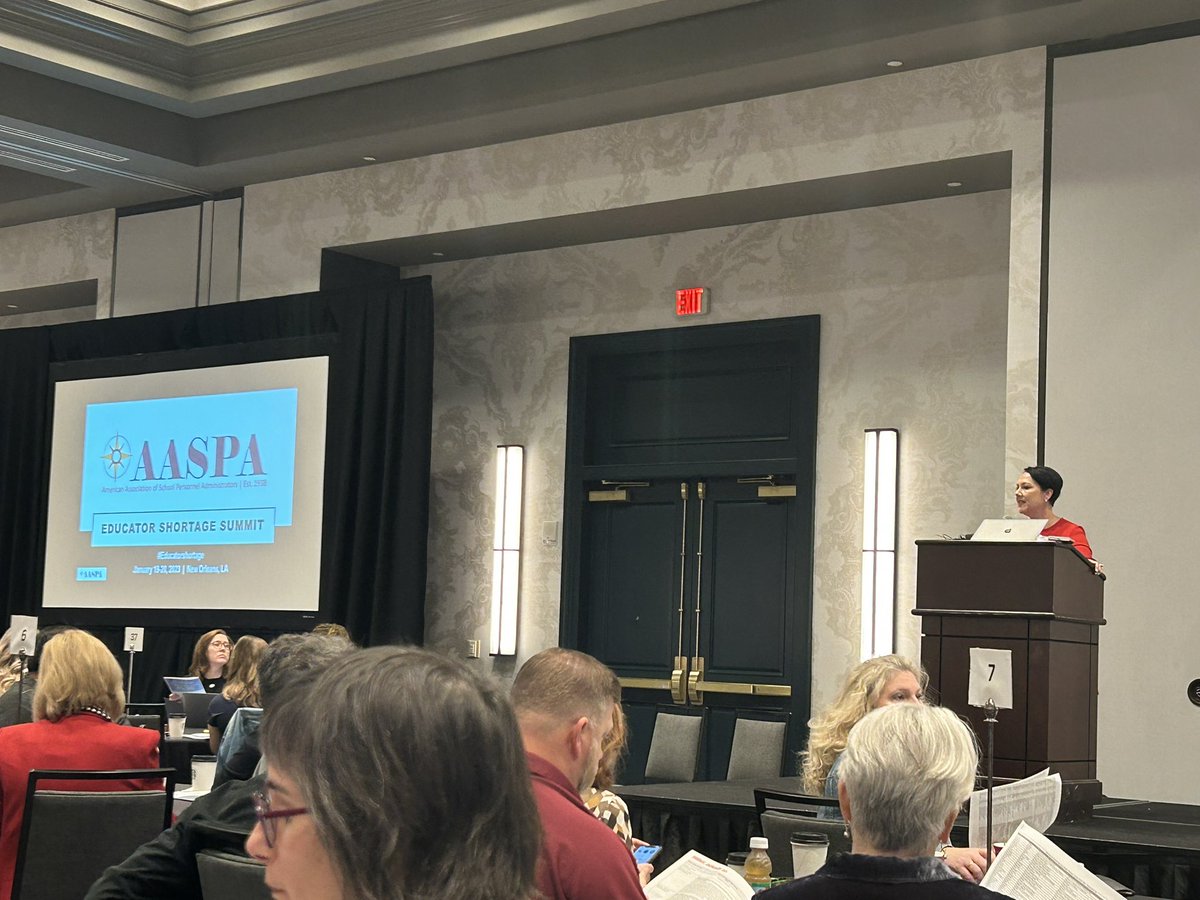 Collectively and collaboratively we can do this!  Excited as <a href="/_AASPA_/">AASPA</a> Executive Director <a href="/Coashjohnson/">Kelly Coash-Johnson</a>  kicks of the National Educator Shortage Summit #educatorshortage #k12talent