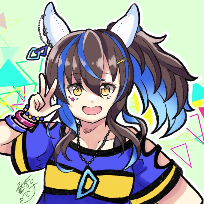 引き祈願のセルフワンドロ…!!明日来てくれますように#ウマ娘#ダイタクヘリオス 