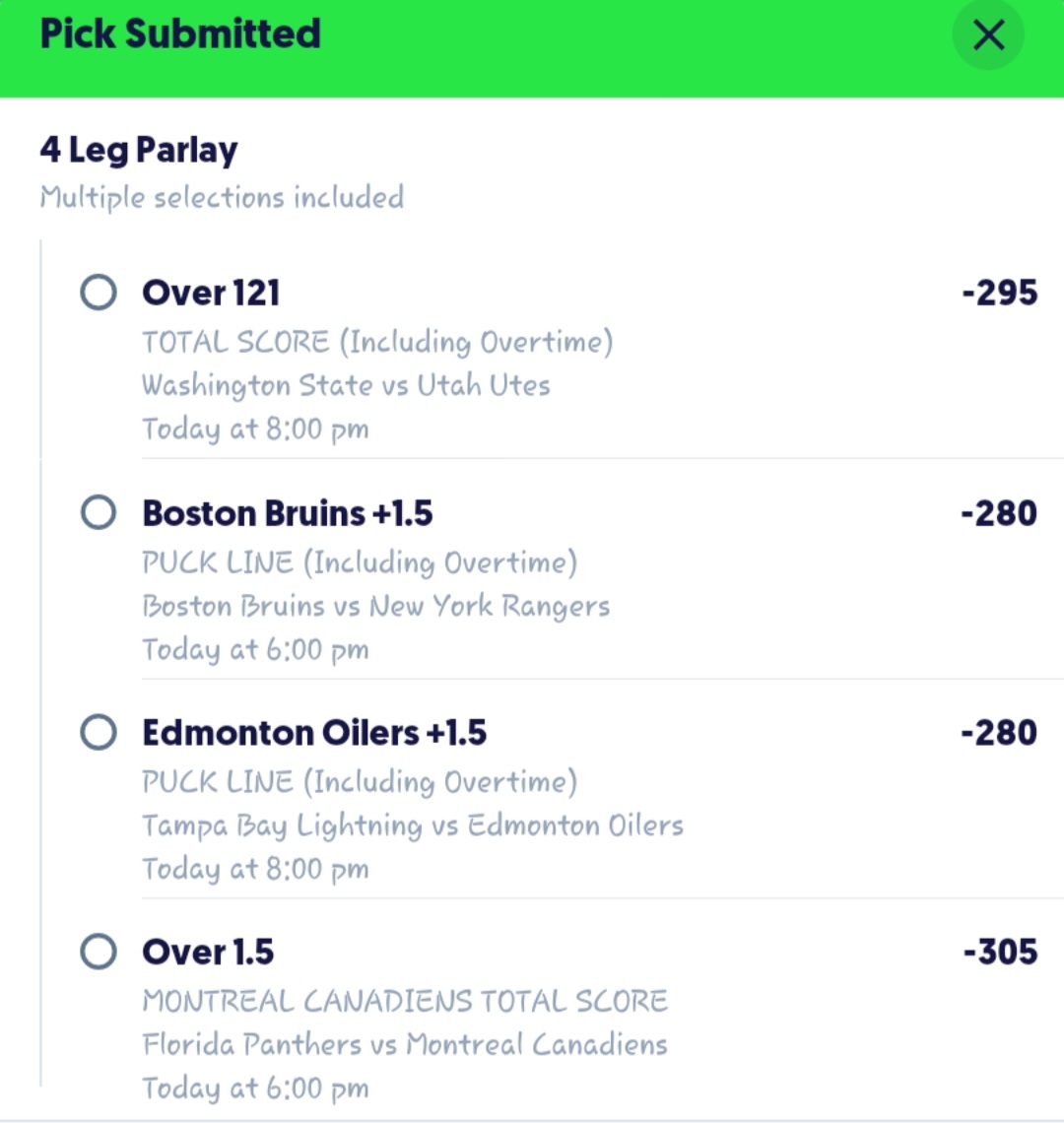 AkatsukiBets's tweet photo. Day 5 🙏 
Over 121 @Blankwontlose
Boston +1.5 @DollarSensei
Edmonton +1.5 @InfiniteParlay 
Over 1.5 @VespaProps 

#gamblingtwitter #prizepicks #UnderdogFantasy #fliff #fanduel #bovada https://t.co/yk9tCss4S8