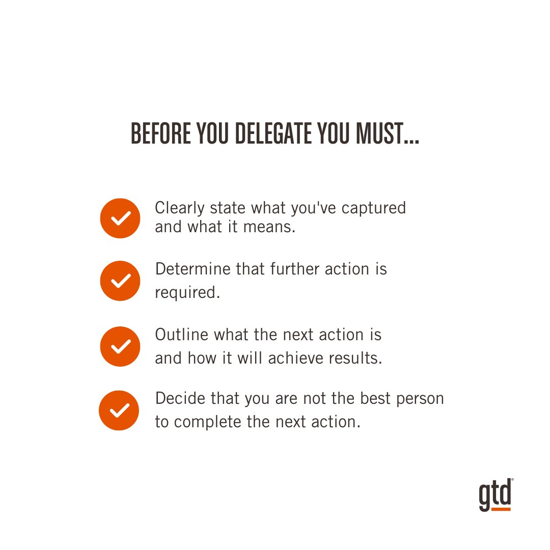 gtdfocus's tweet image. How do you know when to delegate? 🤝 #delegate #gettingthingsdone #nextactions
