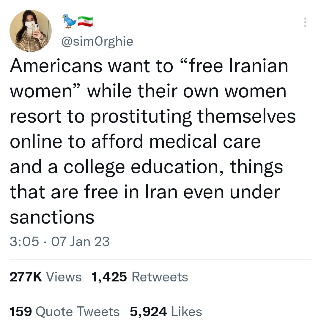 🔴کنسلی:
بچه ها لطفا این اکانت رو بلاک و ریپورت کنید.
طرفدار رژیمه و به انگلیسی در مورد وضعیت ایران، اطلاعات نادرست میده به کاربران خارجی.
لینکش رو میذارم توی منشن
#مهسا_امینی
#OpIran 
«زن، زندگی، آزادی»
↓↓↓