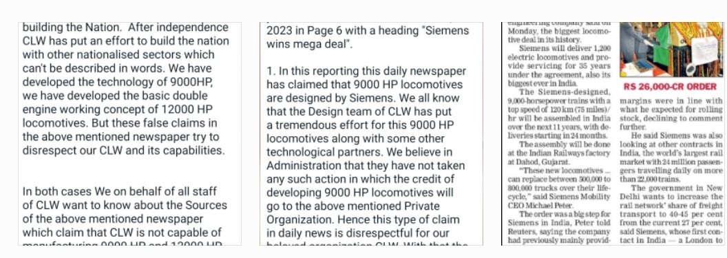 ClwUnion's tweet photo. CLW LU strong protest against this sort of diverting news by some of newspapers. Hitherto no any instance is found when Indian railways organisation has remained incapable of anything. Hon'ble Railway Minister would certainly initiate positive steps against this . We do hope. https://t.co/mz6kNatBvA