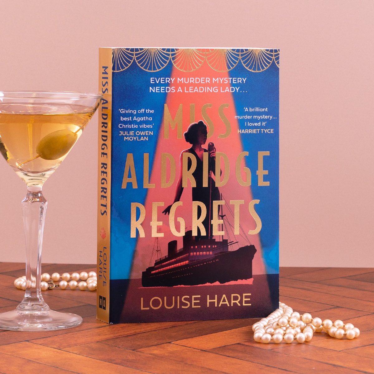Another fantastic publication day! The paperback of @LouRHare’s brilliant #MissAldridgeRegrets is here and look how GORGEOUS 🍸✨@HQstories 💙