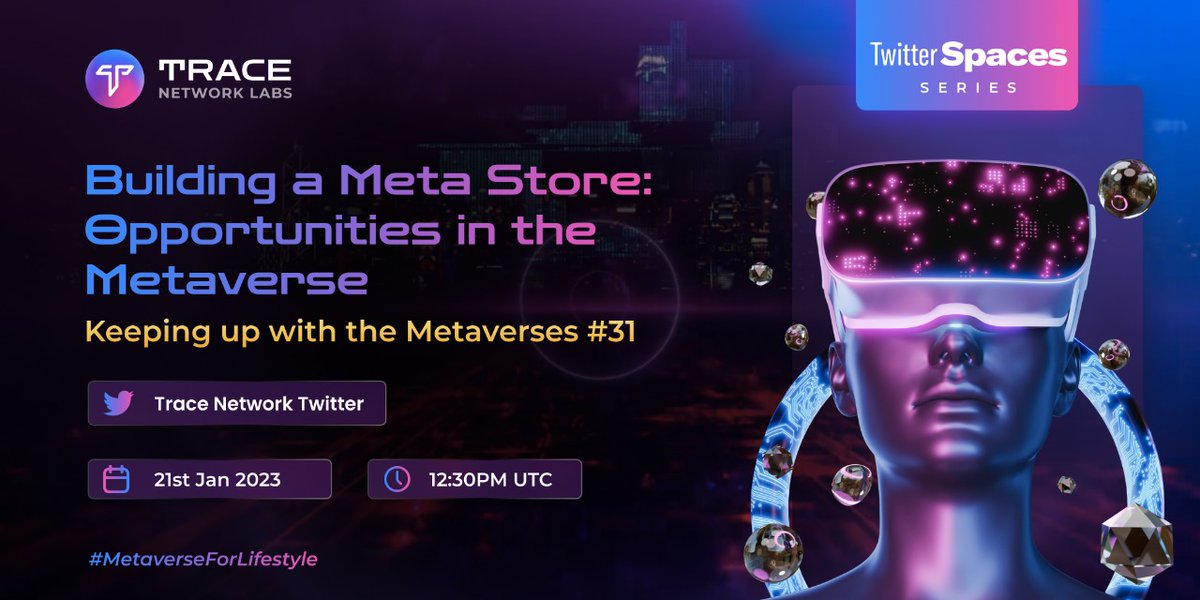 trace_network's tweet photo. Fashion is moving into the #Metaverse & the ways of commerce are changing too.
Join us this week on #KUWM Ep31, as we open a discussion & explore shopping in the Metaverse with #MetaStores
📅Saturday, 21st Jan, 1230H UTC
🔊 https://t.co/XaHlvDt2Gr
#MetaverseForLifestyle https://t.co/l9UcLmxQcT