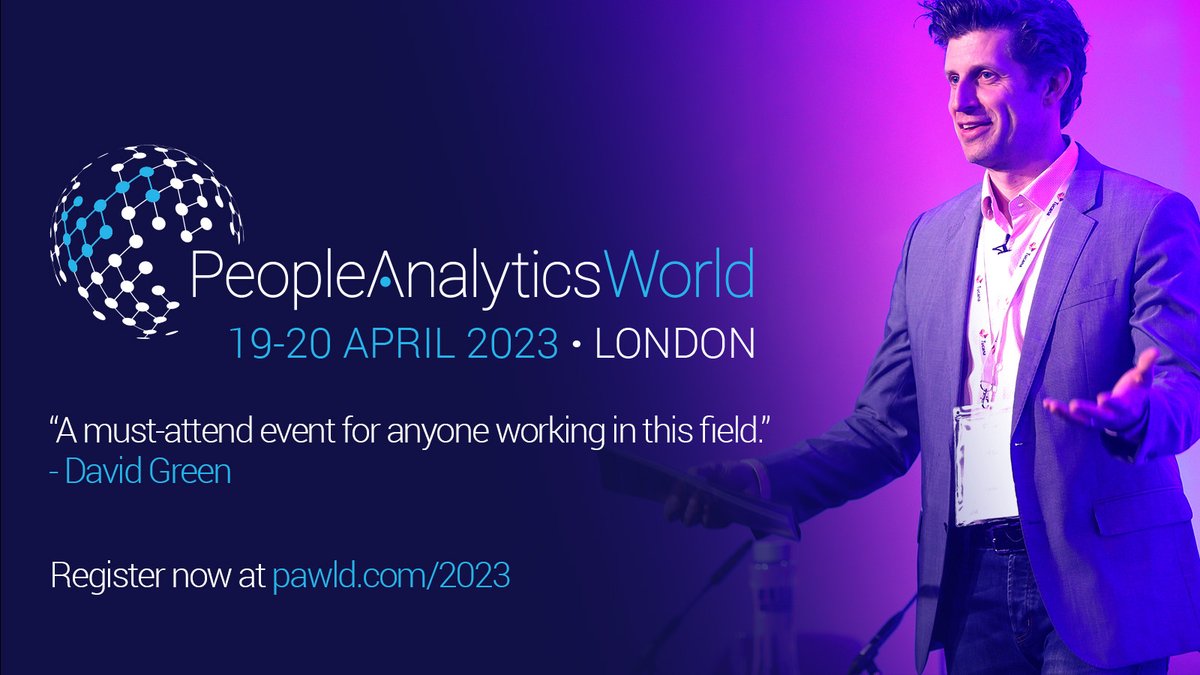 Tickets are live for the #PAWorld conference in London on 19-20 April! Don't miss this unique event dedicated to #peopleanalytics &amp; #digitalHR strategy. Book now &amp; discover how smart businesses are developing a business-aligned &amp; data-driven #HR function.
peopleanalyticsworld.com/2023