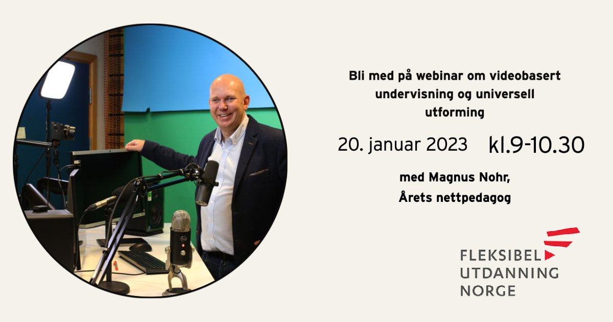 Nyhetsbrev fra Fleksibel utdanning Norge, 19. januar 2023 - https://t.co/vz70OCIRMq https://t.co/lHGEJENuLl