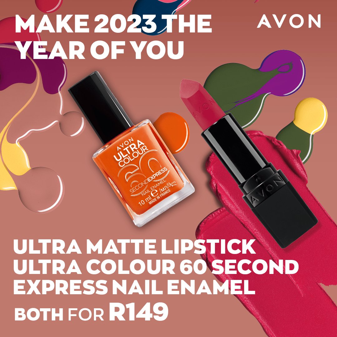 KezaWinter's tweet photo. Brighten your day with high-impact matte lips & salon-shine nails 😍
More awesome offers from @AvonSouthAfrica in my online store 👇🏻
#AvonSA
#AvonSouthAfrica
#ChooseAvon
#MakeUp
#Beauty
#BeautyProducts
#Colour
#SummerVibes
#Lipstick💄
#NailPolish💅🏻
https://t.co/rr92aRtSYJ https://t.co/v3XULdPs1W