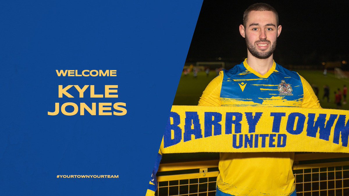 𝐕𝐞𝐫𝐬𝐚𝐭𝐢𝐥𝐞 𝐉𝐨𝐧𝐞𝐬 𝐚𝐫𝐫𝐢𝐯𝐞𝐬

We're delighted to welcome <a href="/13kylejones/">kyle jones</a> to Jenner Park. 

An exciting talent Kyle who can play in both central defence and midfield joins from @CambrianBgc who we would like to thank hugely for their help. 

Welcome Kyle 💛💙