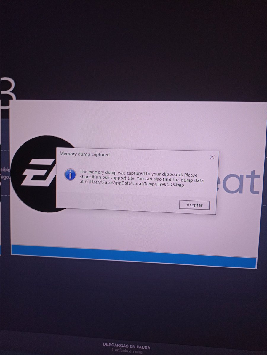 ft22cavs's tweet photo. @EAFIFADirect 10 días que tengo este error y no encuentro solución!!!!!!!! https://t.co/JqR1KvCbj5