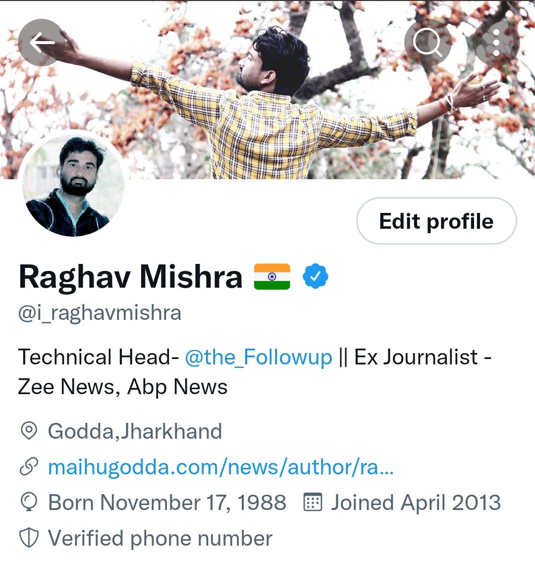 raghavmishraIQ's tweet photo. मेरे ट्विटर अकाउंट को आधिकारिक रूप से वेरीफाई करवाने के लिए टीम @DigingoPR के फाउंडर @I_TendsToZero
 जी का बहुत बहुत धन्यवाद आभार 🙏✌️ https://t.co/DQYvJgpgtc