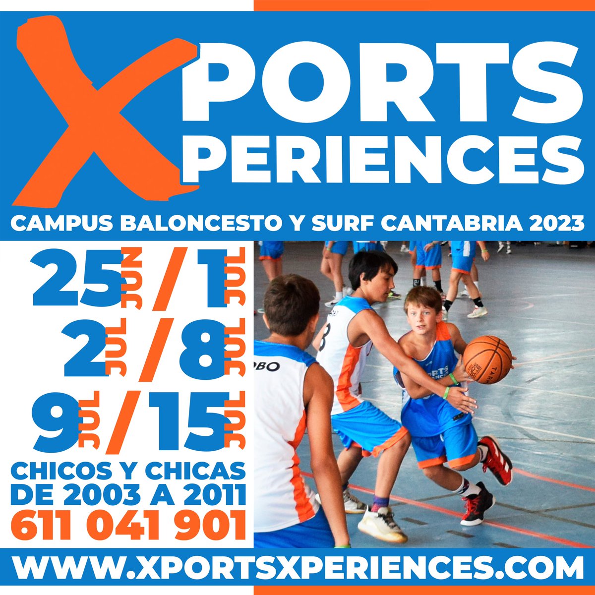 XportsXp's tweet photo. CAMPUS BALONCESTO Y SURF CANTABRIA 2023 🏀🏄🏽‍♂️🇵🇱.
.
Si eres un amante del #baloncesto y te gusta el #surf, este es tu #campusbaloncesto🥇. 
.
Más información en https://t.co/pED9umj7Vc 🖥
.
@fcantabra @BlueSocMed @Rincondelbasket @WiboSport @menubapp @DecathlonES @latassurf https://t.co/sOWZLwdr0z